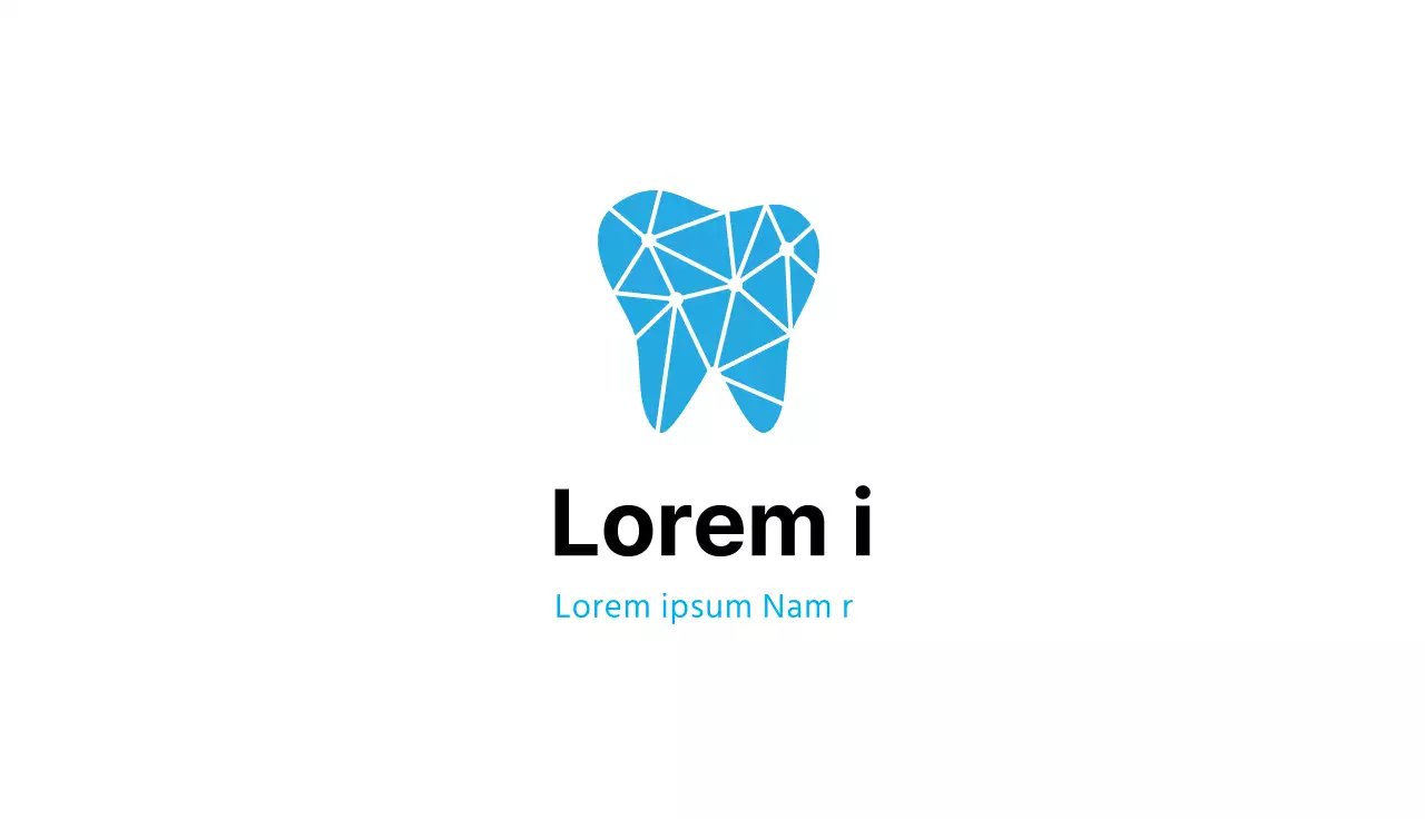 azul ilustração simples logótipo hospitalar dentário