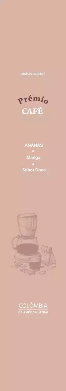 Embalagem de café em grão Vincci Cafe ilustrada a cor-de-rosa