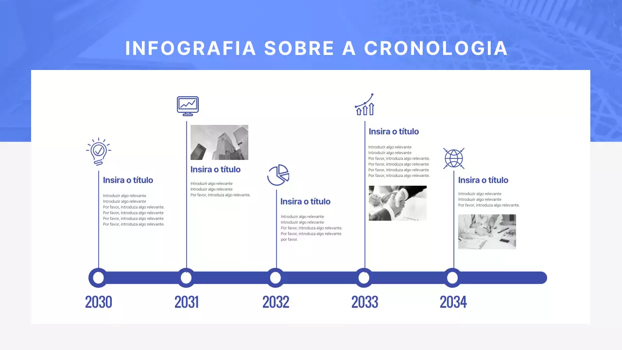 Bluetone Timeline Infographic História da empresa Negócios