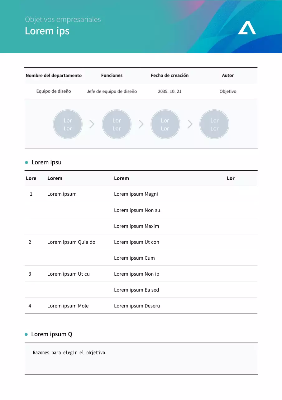 Azul claro, objetivos de trabajo tabulares
