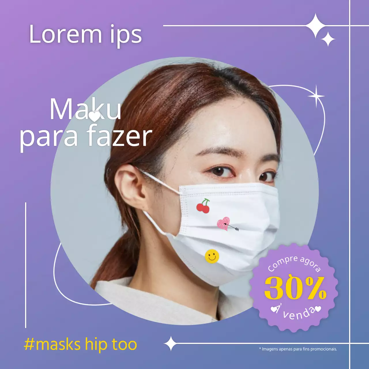 Informações sobre o desconto de maku com gradiente roxo