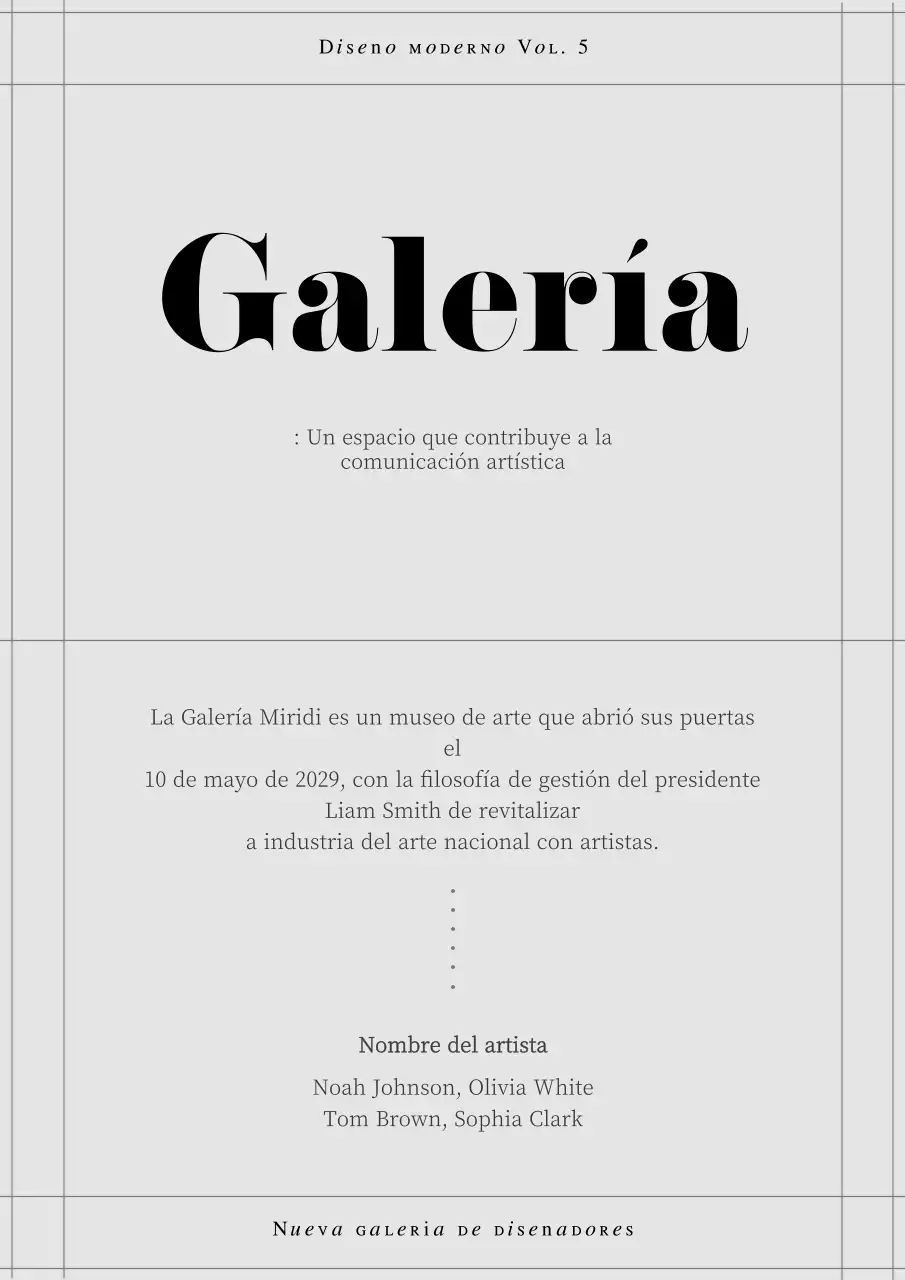 Presentamos la galería conceptual de líneas limpias en blanco roto pálido y negro