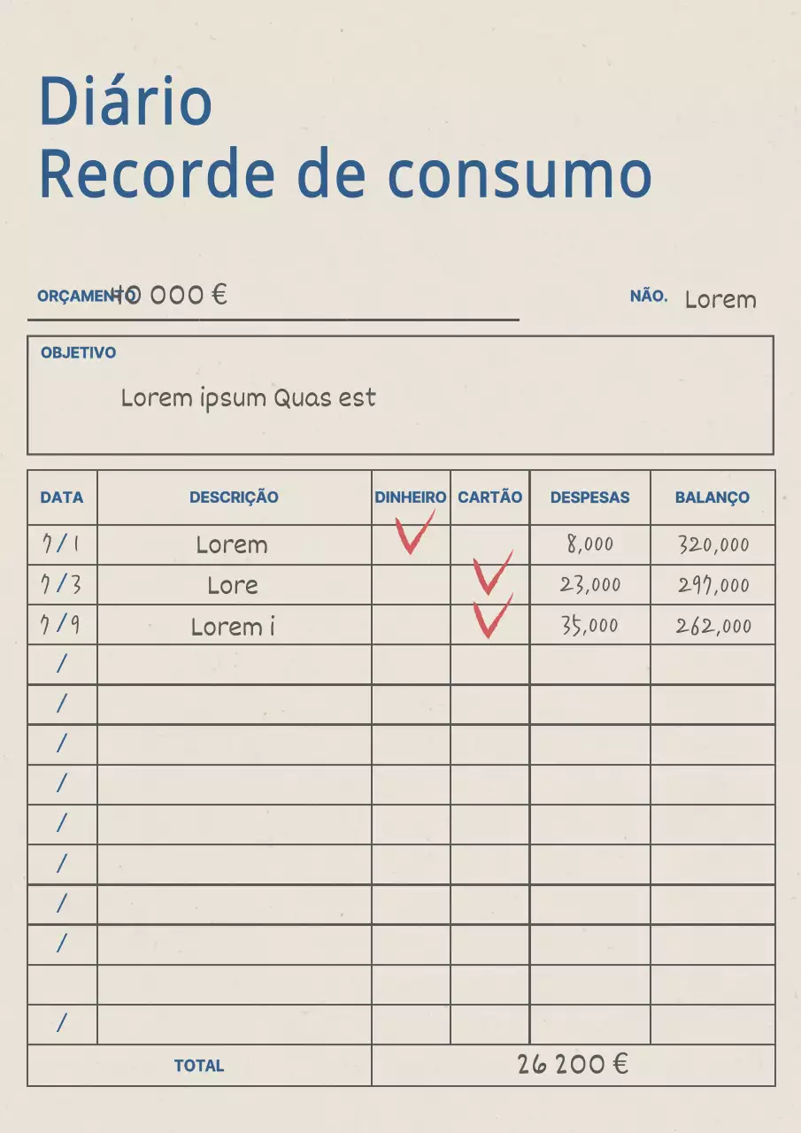 Livro de bolso simples em papel kraft azul, diário, documento orçamental