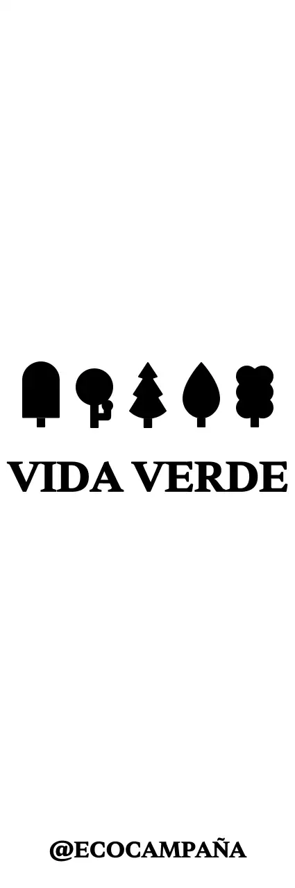 Ilustración moderna y sencilla de un árbol para la promoción de la campaña Green Life