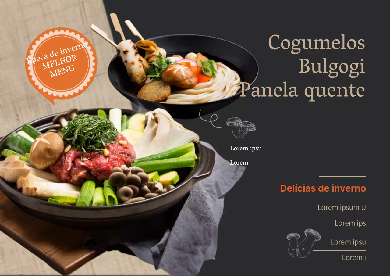 Hotpot de cogumelos Bulgogi
