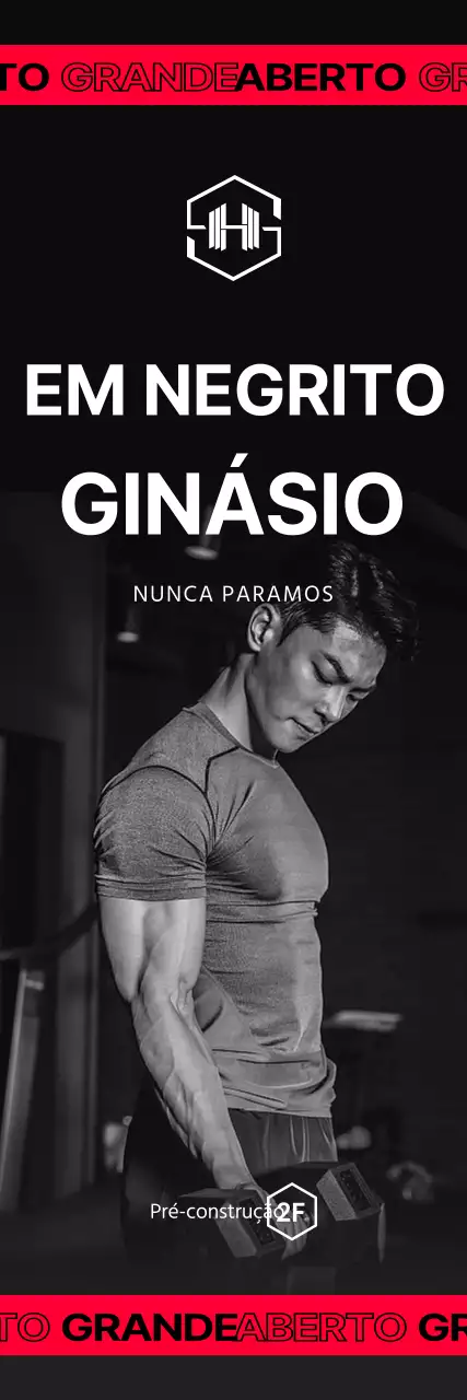 Promova a abertura do seu ginásio a preto e vermelho
