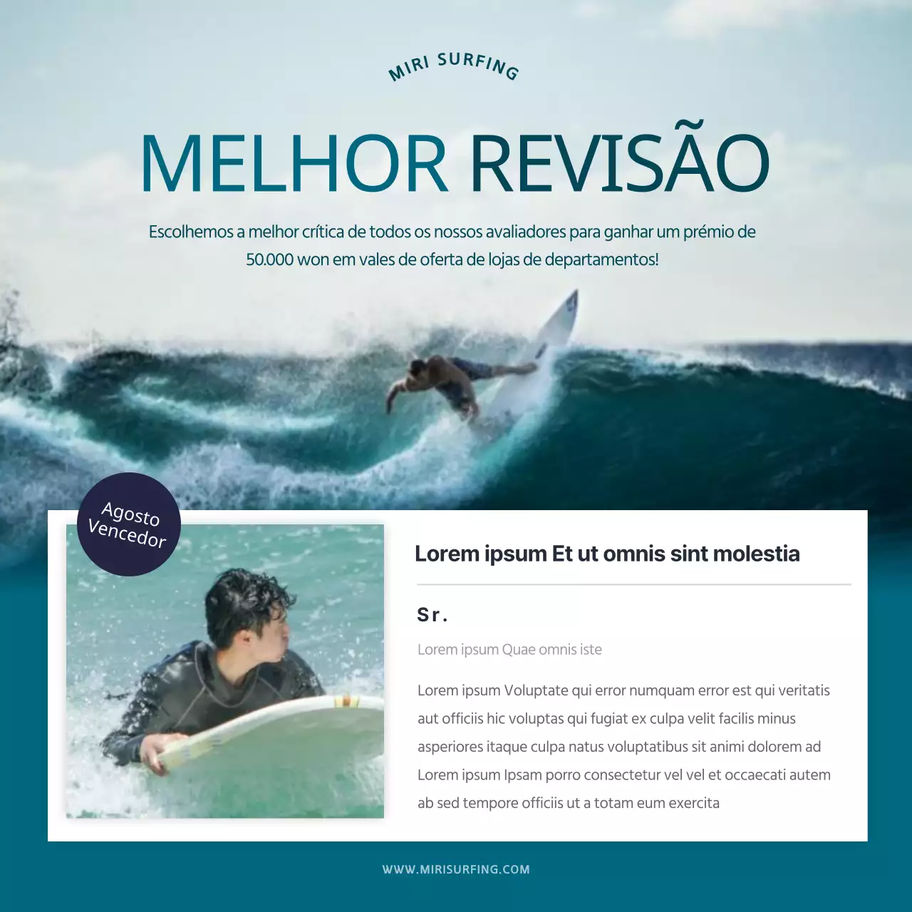 Revisão do Turquoise Neat Surfing Vestibule Instagram