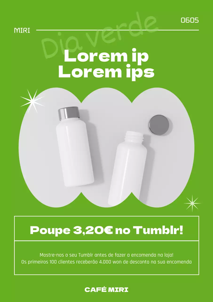 Anúncio de evento tumblr simples verde-limão