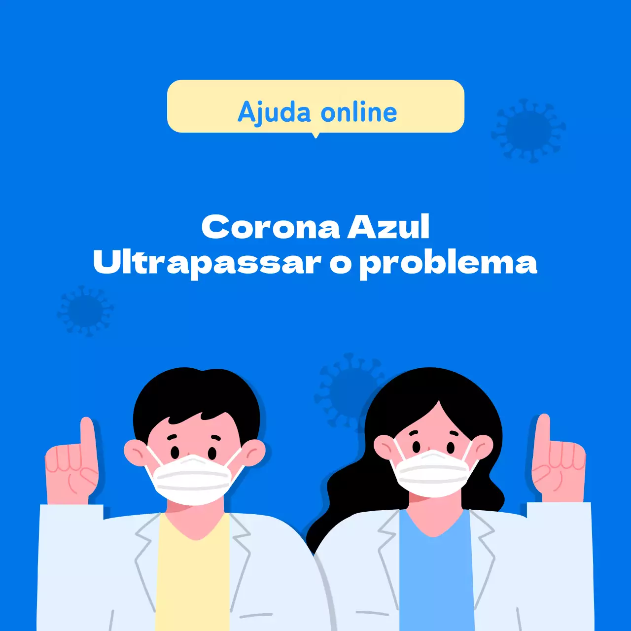 Corona Blue com tema de conversação azul