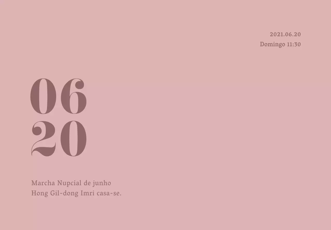 Convite de casamento de junho envelope postal com texto