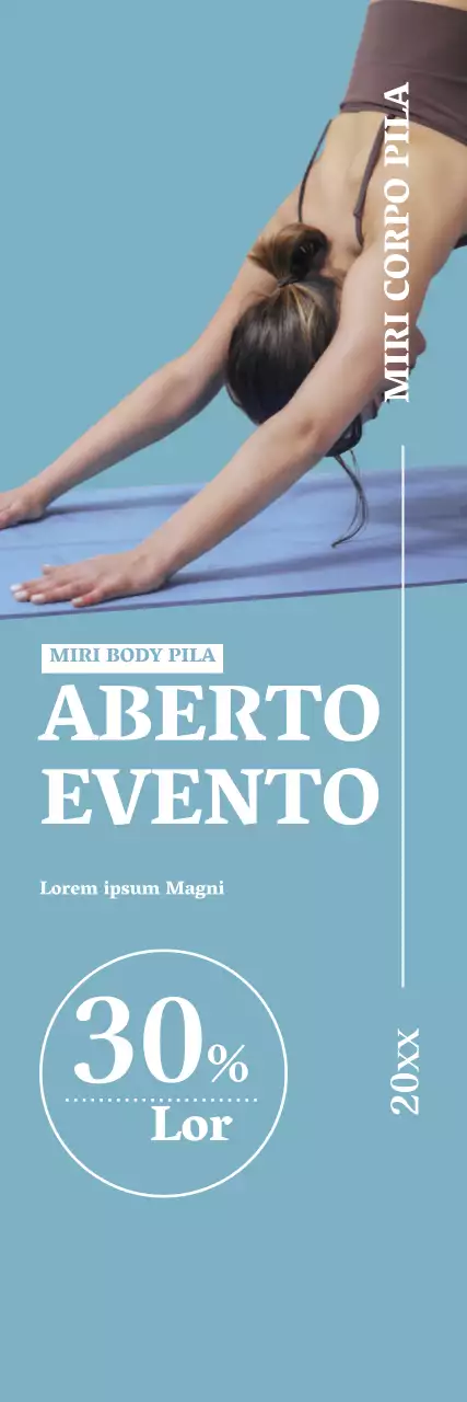 Um cartaz para um evento emocionante do Pilates Open.