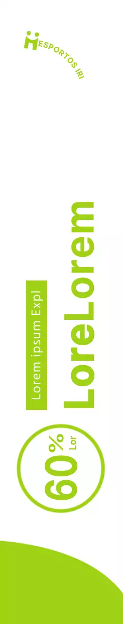 Um conceito simples em branco e verde lima para anunciar e promover eventos de venda de roupa desportiva.