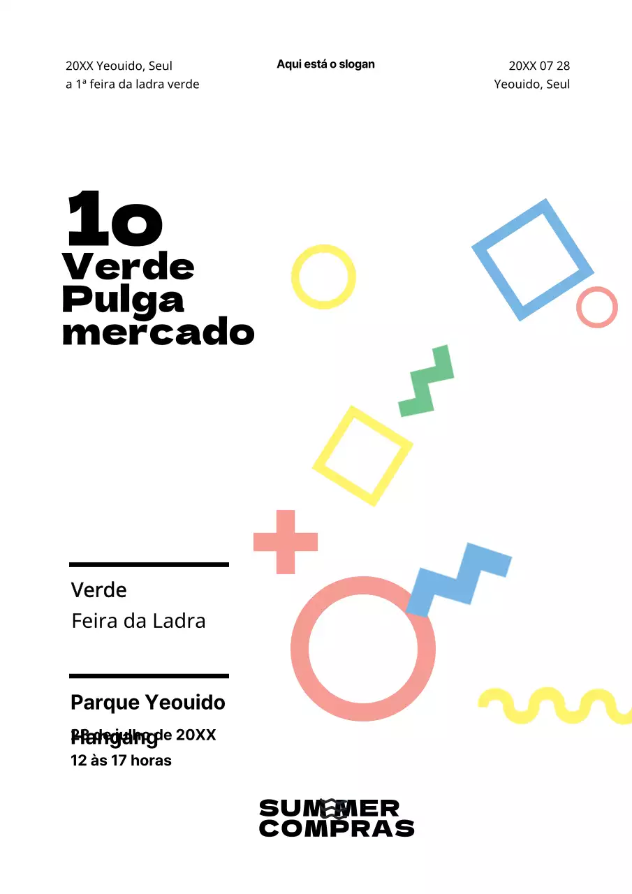 Cartaz simples para promover uma feira da ladra