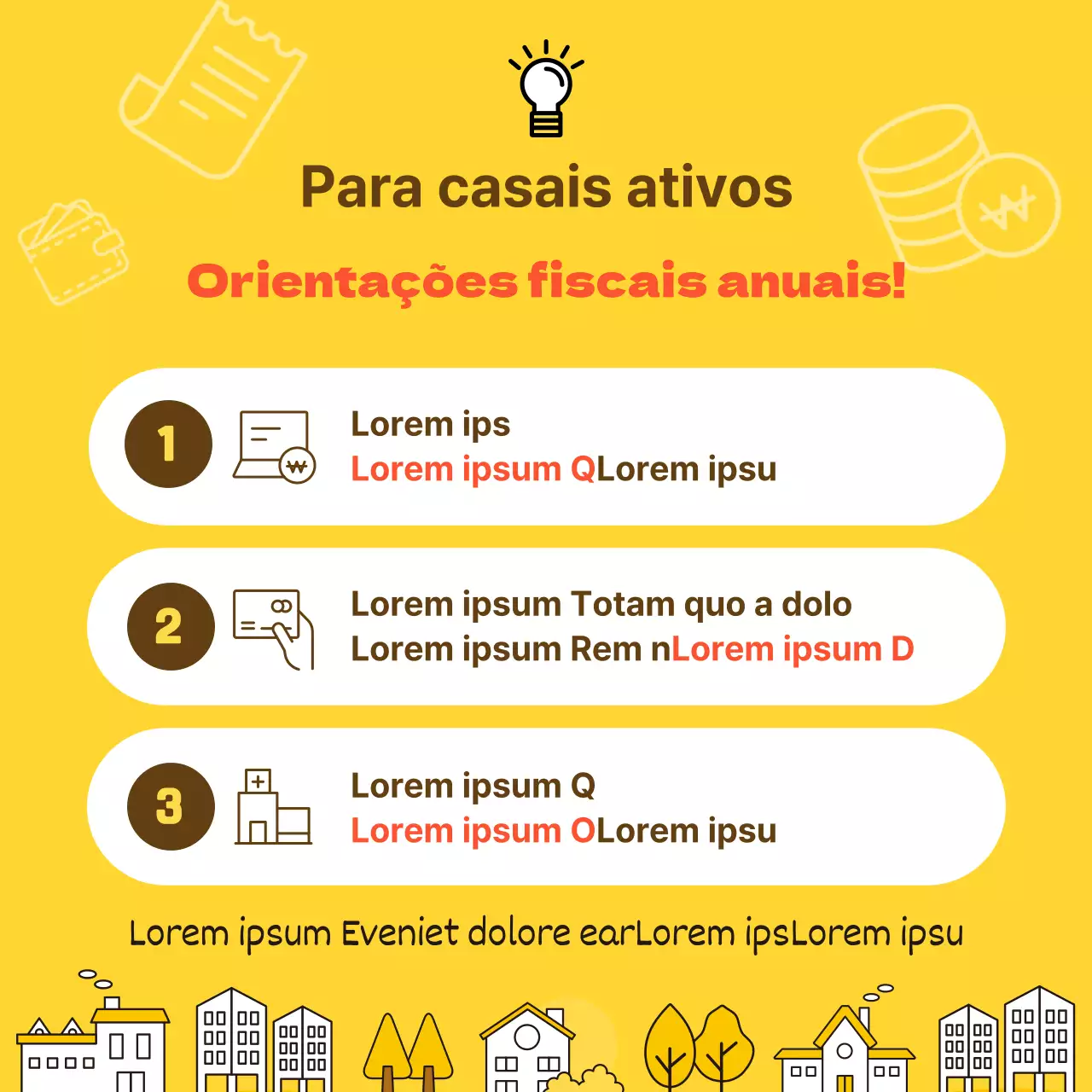 Sugestões fiscais de fim de ano para casais com dois rendimentos em amarelo