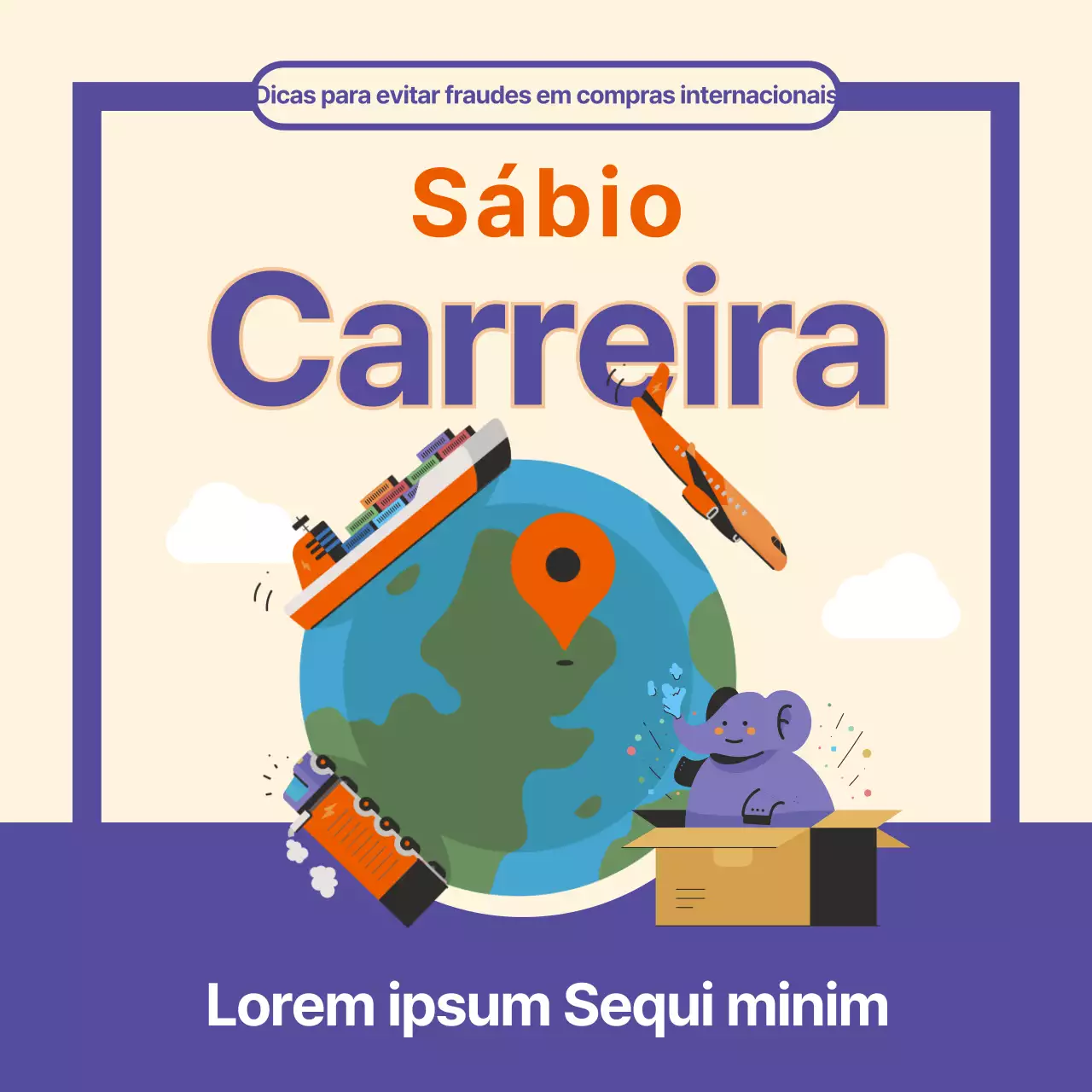 A prevenção de danos da publicidade endereçada roxa e minimalista no estrangeiro explicada