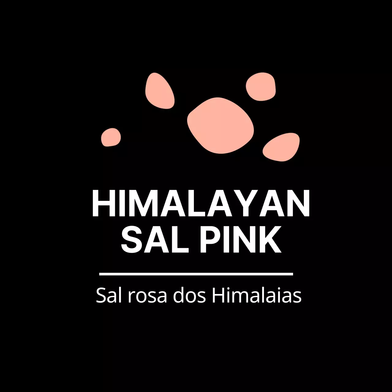 Autocolante de sal rosa dos Himalaias para etiquetas pretas de acompanhamentos simples