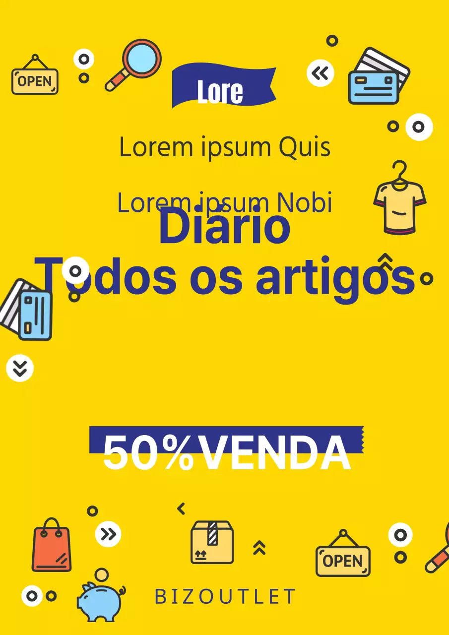 Venda em toda a loja