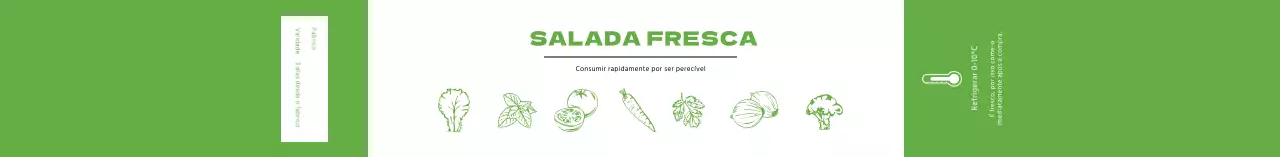 Rótulos de salada ilustrados verdes e limpos