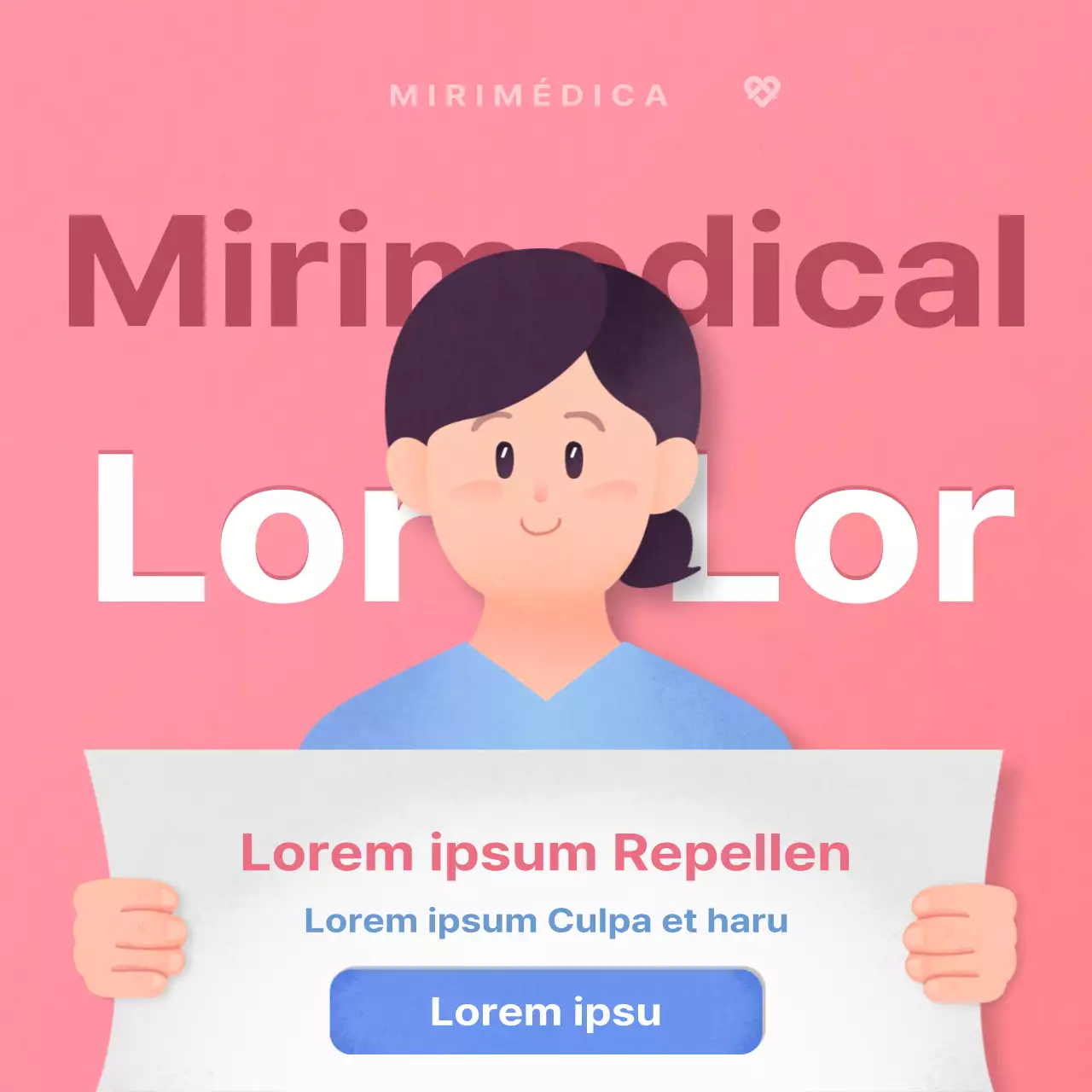 Anúncio de escola com certificado cor-de-rosa e azul claro
