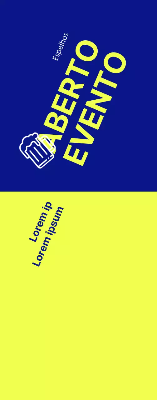 Um evento Hope Open com texto e um forte contraste de amarelo e azul