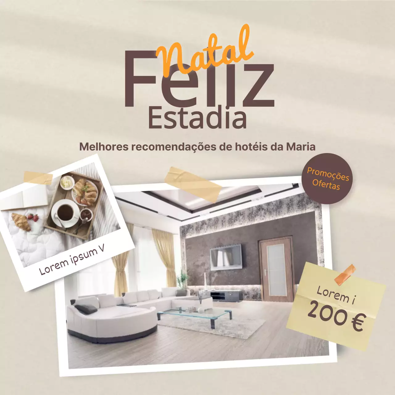 Ofertas de hotéis de Natal da Polaroid Pictures
