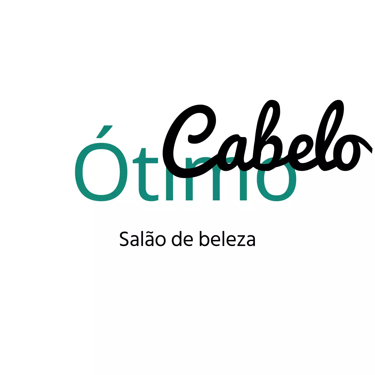 Sinal de loja elegante com texto do salão de cabeleireiro Mayer em branco, preto e turquesa