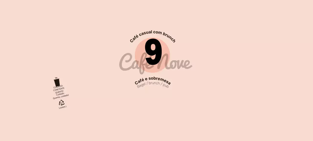 Café com símbolos cor-de-rosa