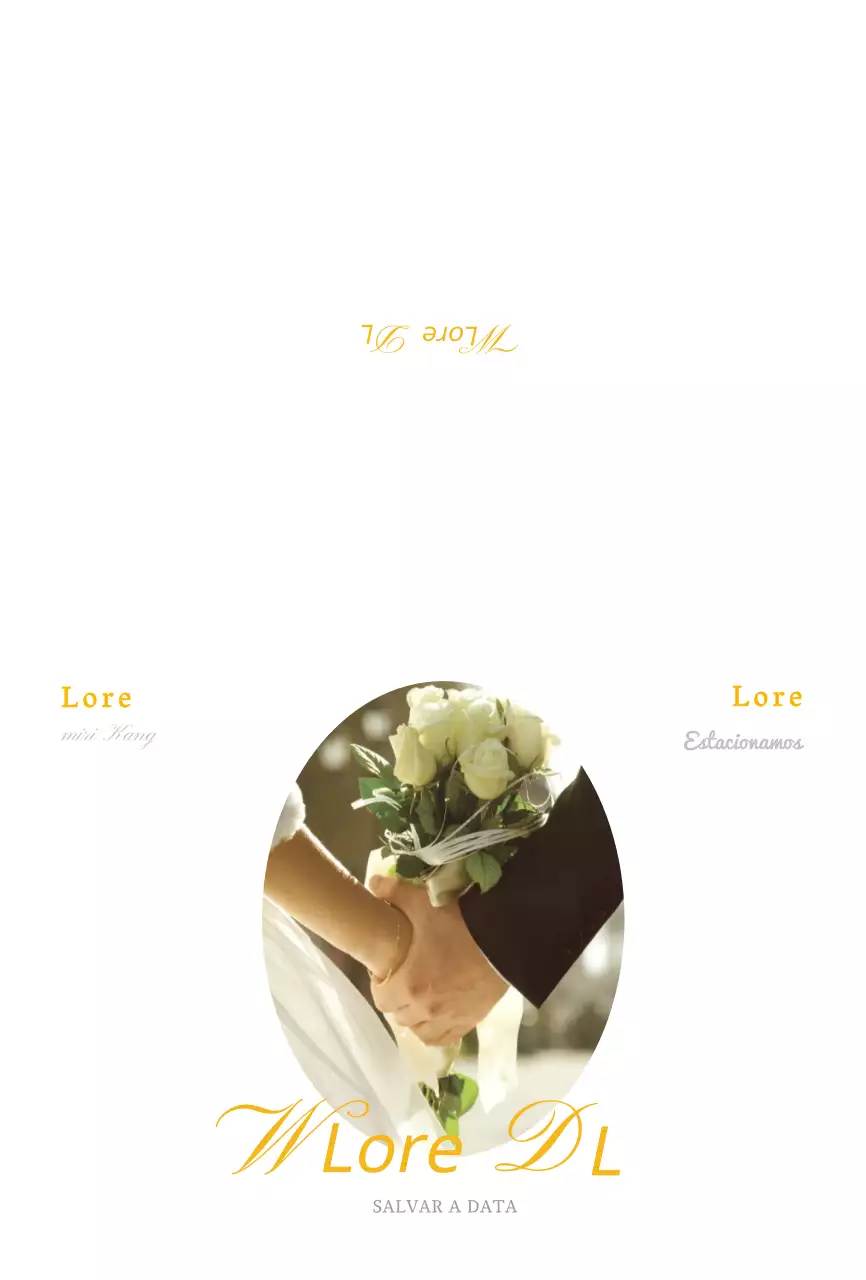 Convites de casamento com um conceito de curvas suaves