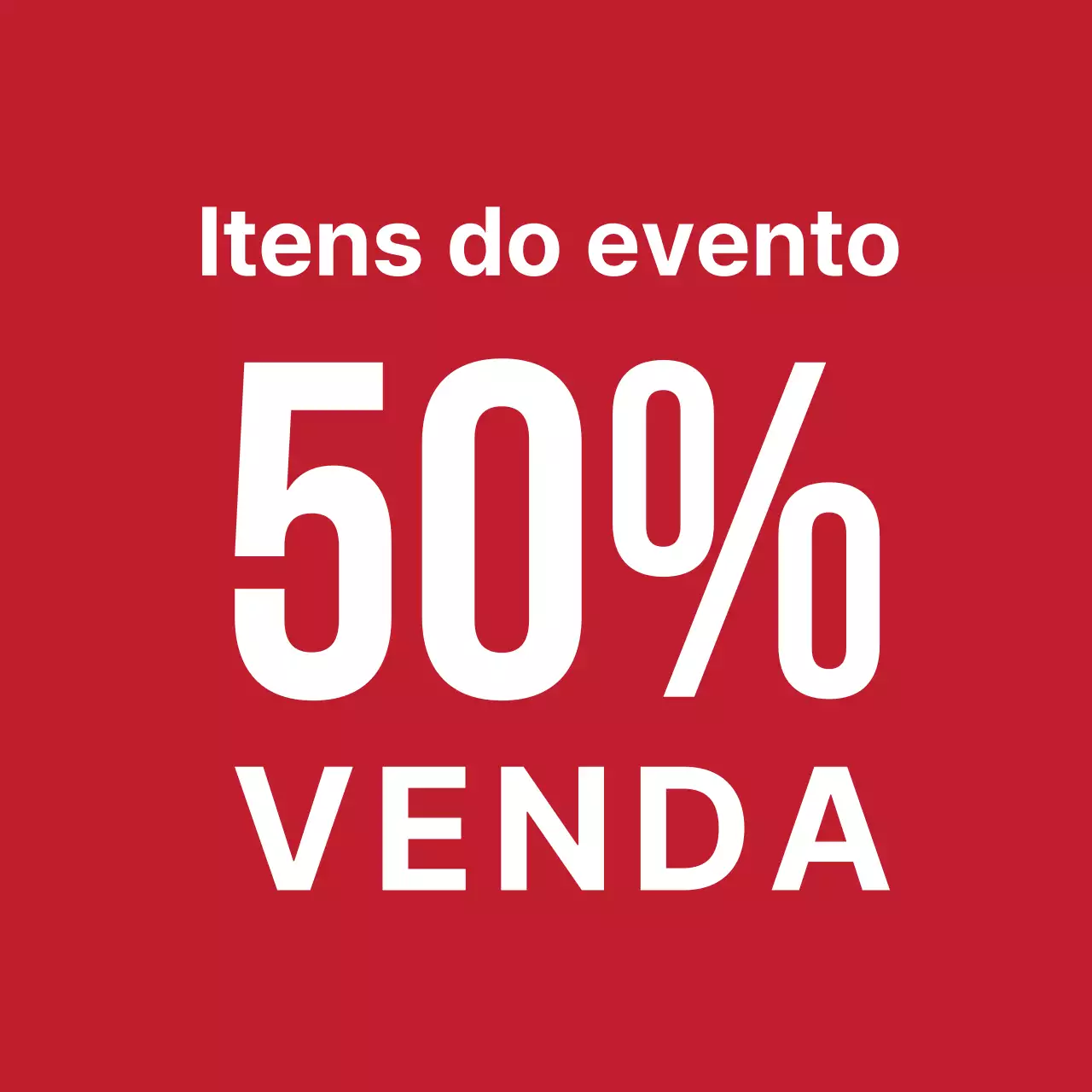 Uma etiqueta vermelha arrojada com 50% de desconto