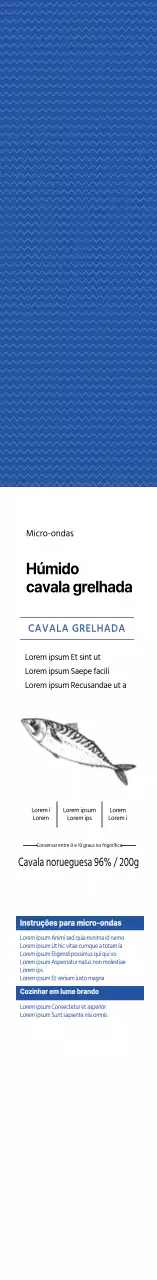 Produto de peixe cavala azul grelhado