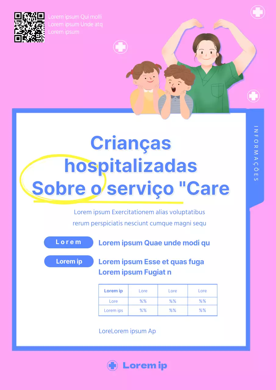 Um guia para os cuidados hospitalares cor-de-rosa e azuis para crianças