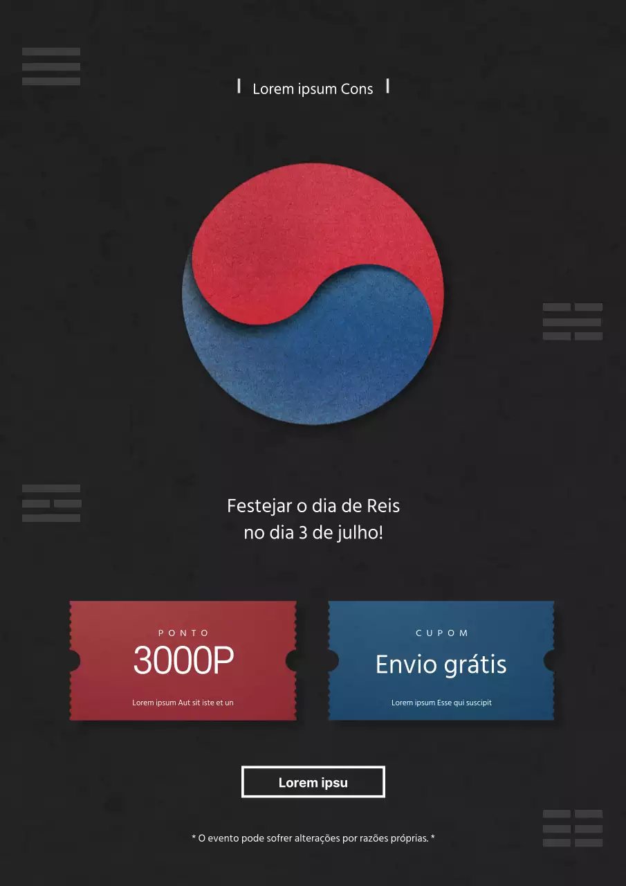 Promoção de eventos de fotografia de viagens com ilustrações de cupões a preto e branco