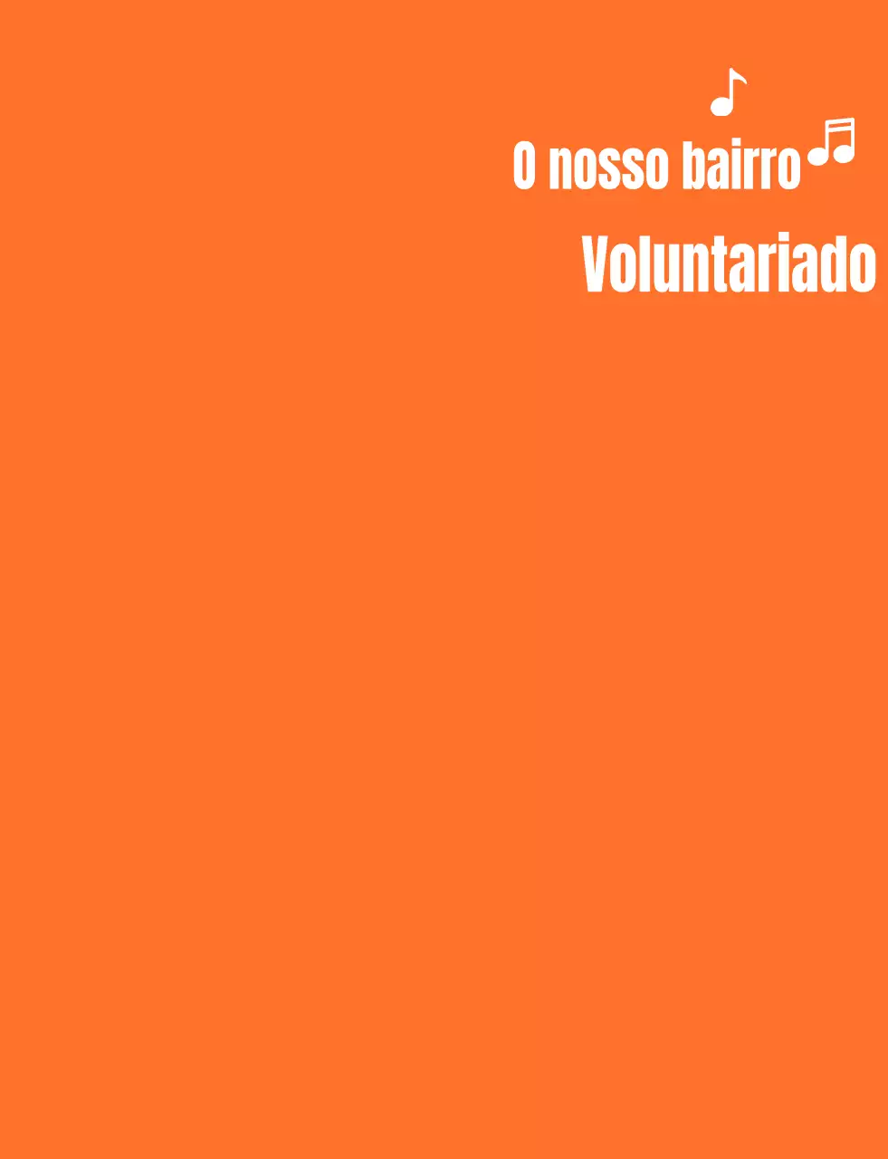 Logótipo de texto rítmico em laranja e branco Organização voluntária