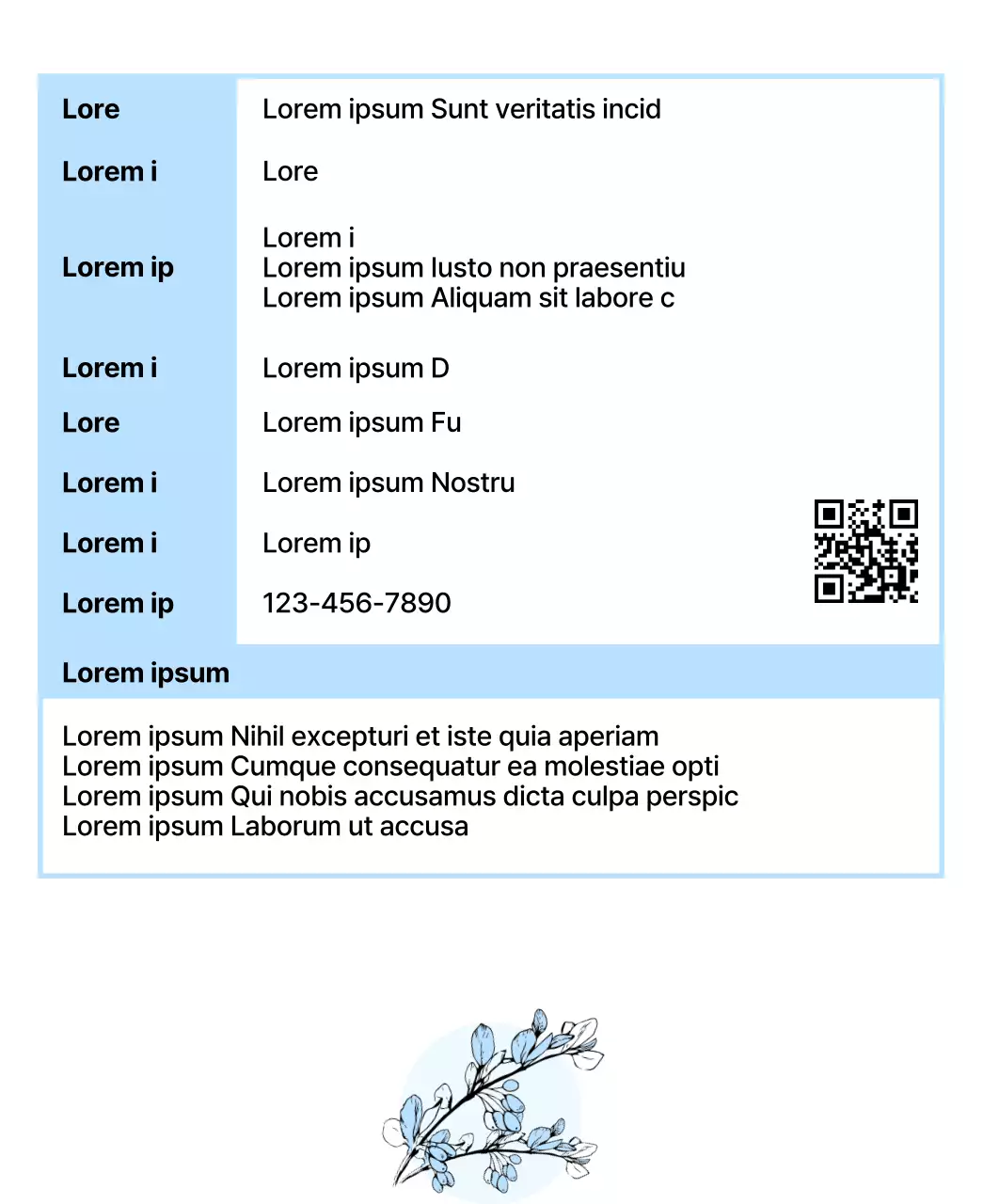 Lussuose bustine di tè con illustrazioni di piante e bacche in rosa pastello e azzurro.