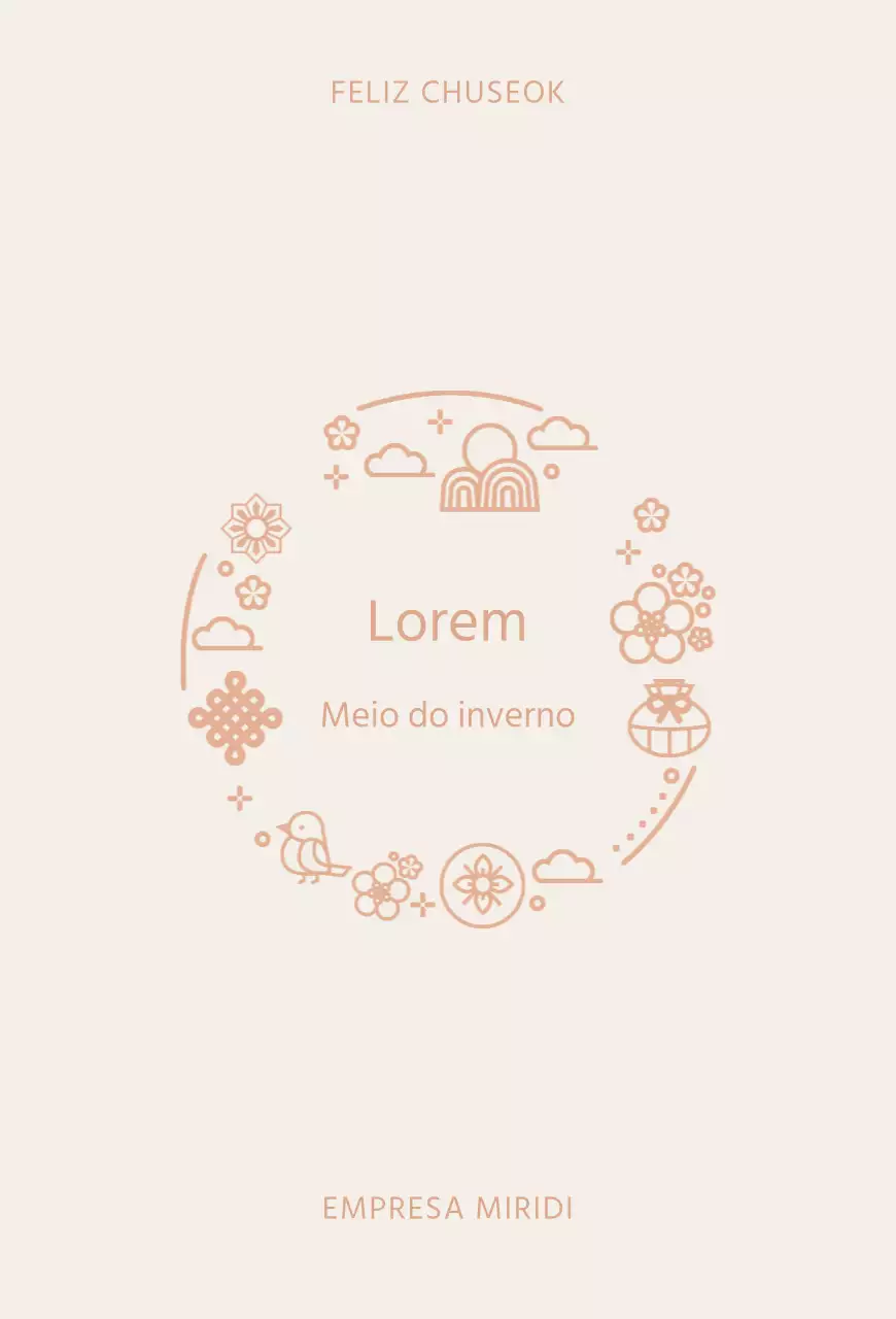 Postal Obon simples e moderno
