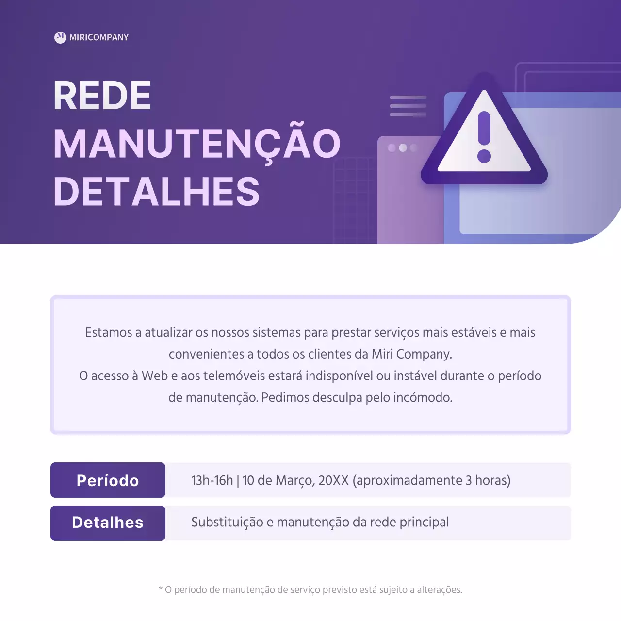 Um guia simples, a roxo e branco, para verificações de rede