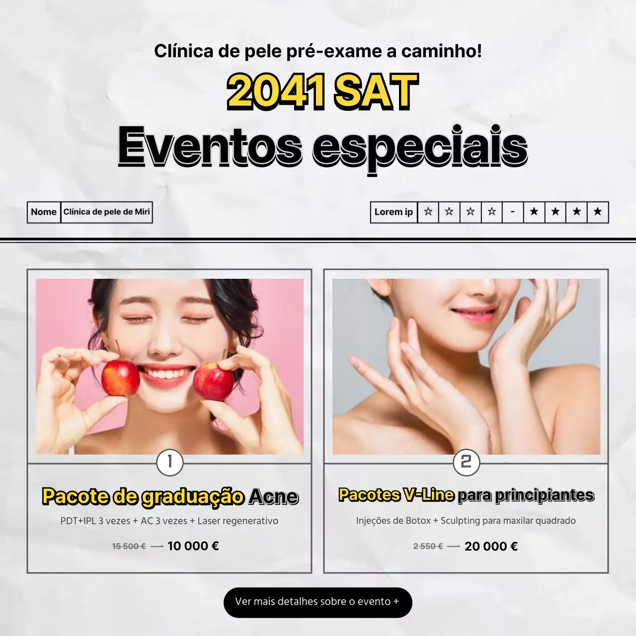 Conceito de papel de teste de dermatologia SAT com pontos cinzentos e amarelos