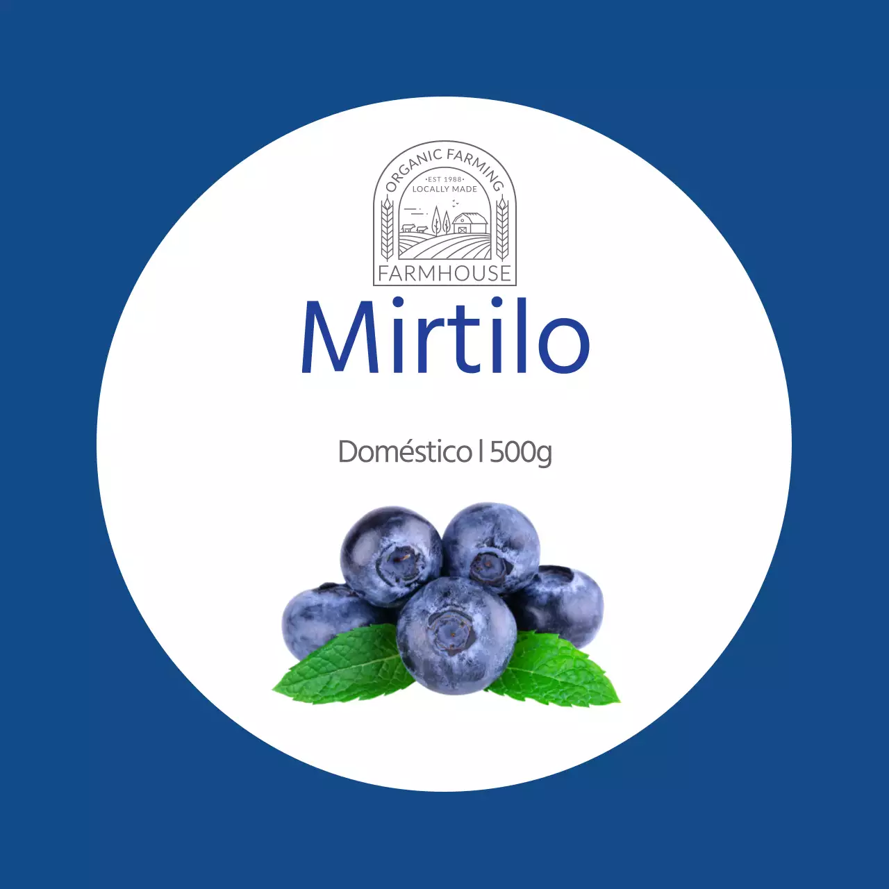 Rótulo de produtos de mirtilo Blue neat