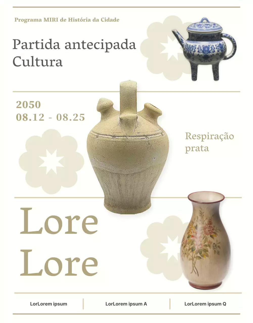 Um poster tradicional calmante com um acabamento em porcelana marfim.