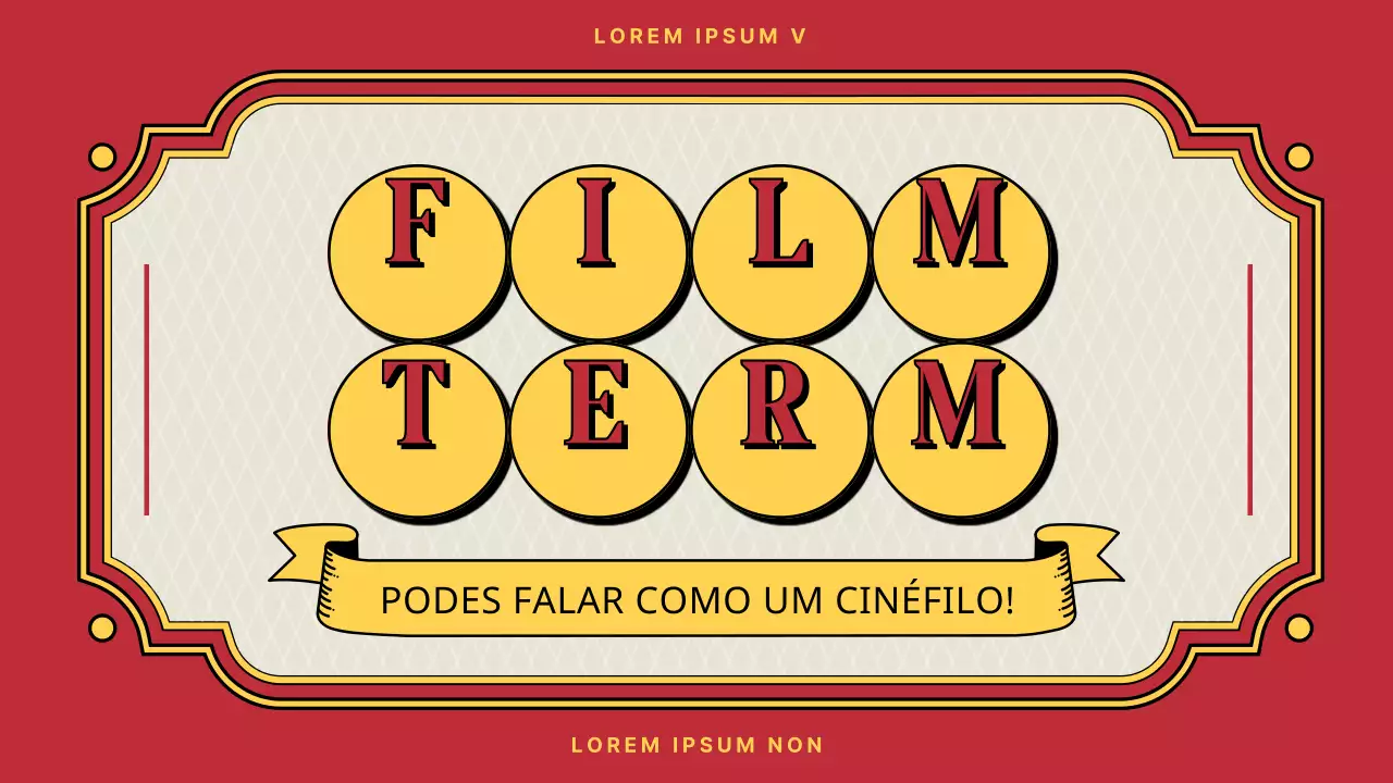 Introdução à terminologia cinematográfica no conceito de teatro vermelho e amarelo