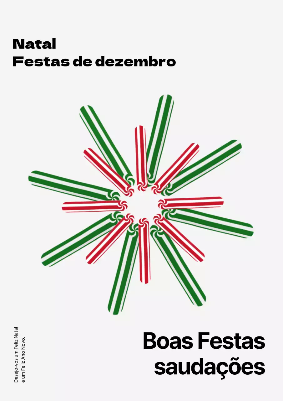 Imagem de ornamento vermelho e verde Cartaz festivo de Natal