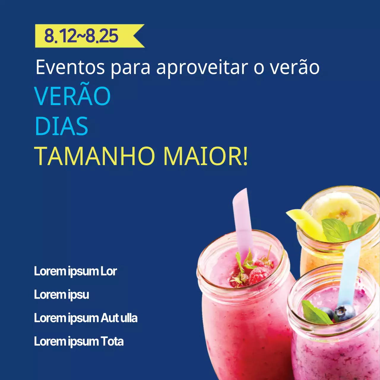 verão! Tamanho acima