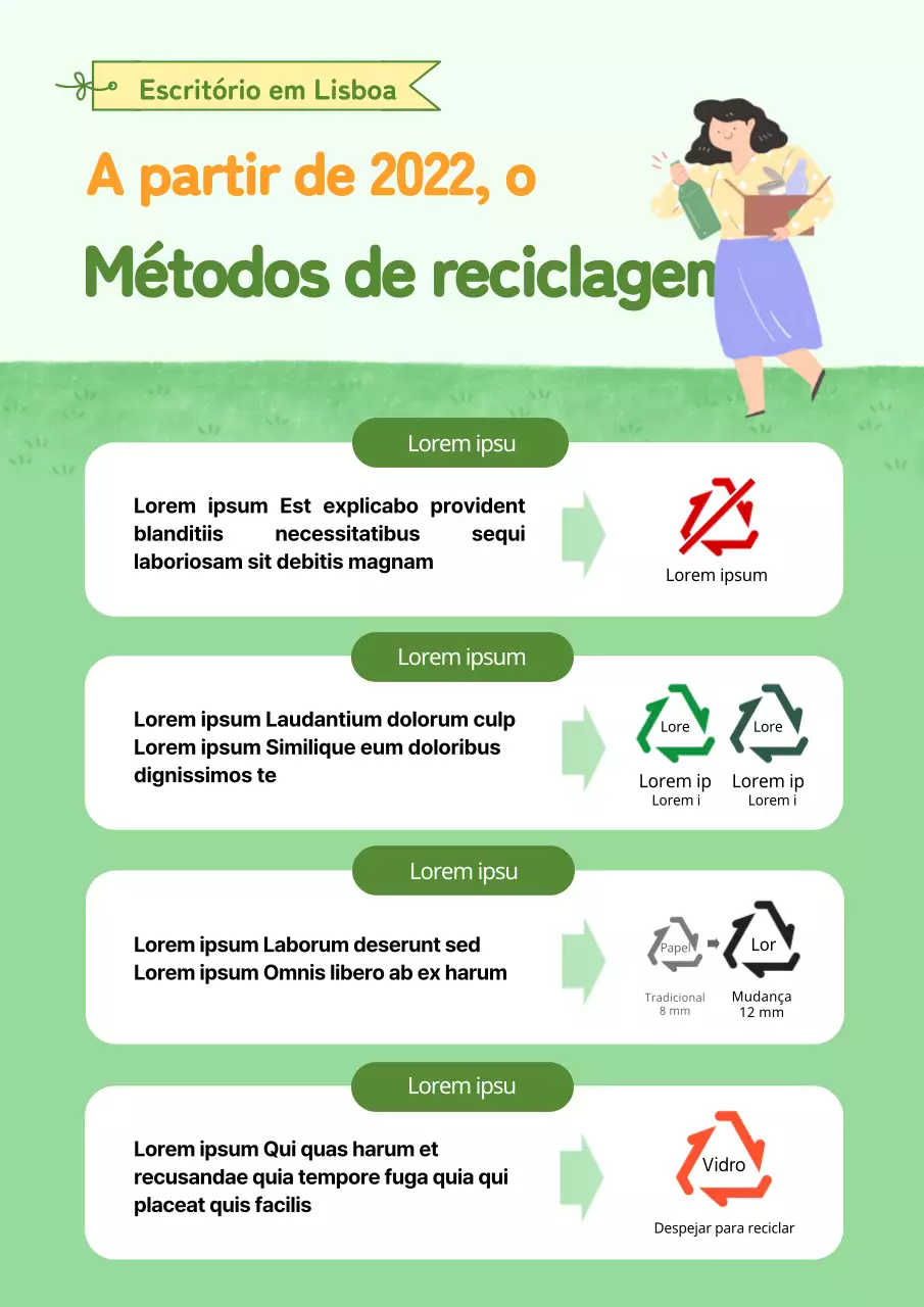 Como reciclar um conceito de ilustração de campo verde