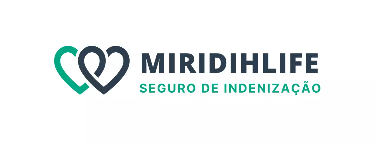 Para promoção de produtos de seguros com o logótipo e o texto do seguro não-vida nas cores turquesa e preto
