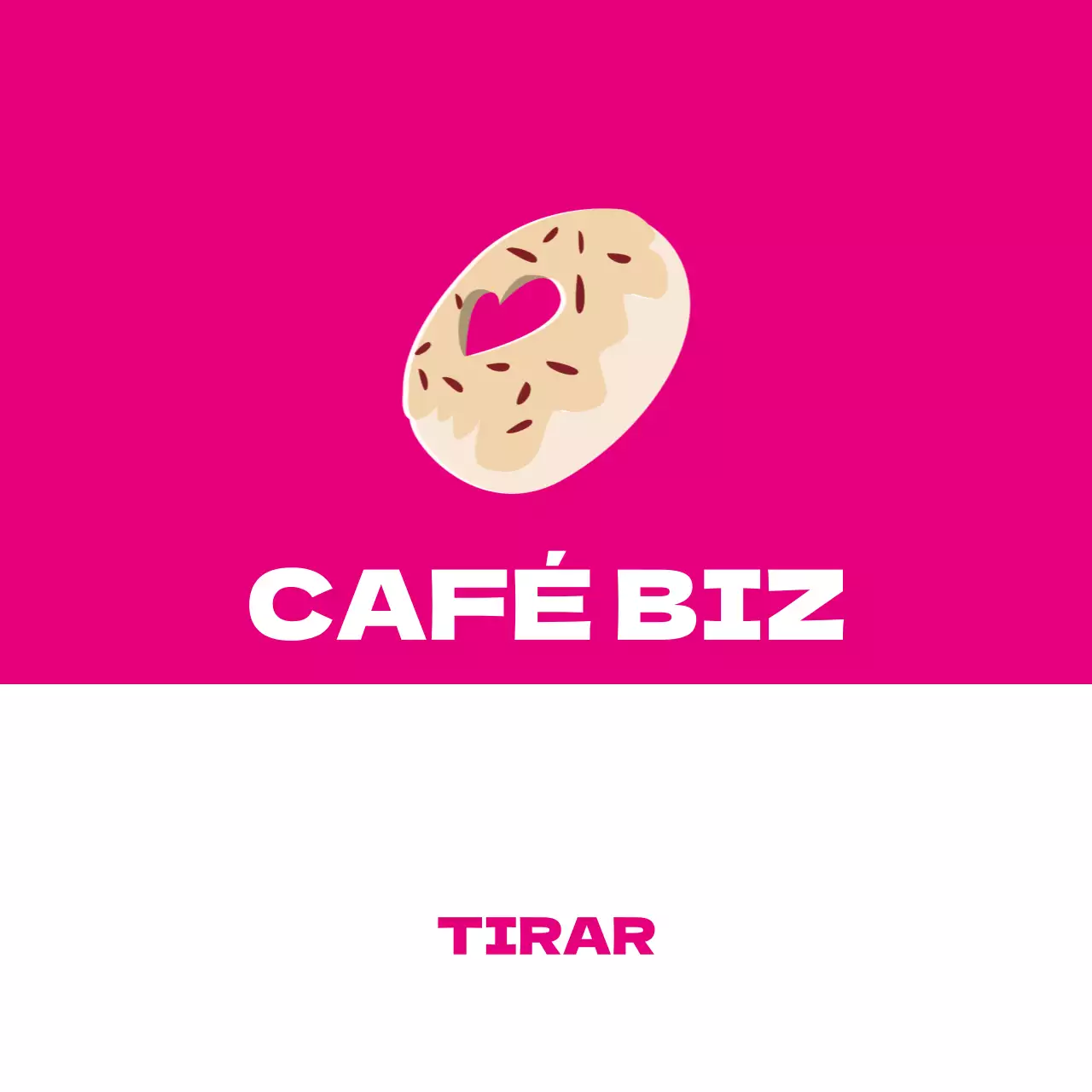 Café com ilustração simples cor-de-rosa