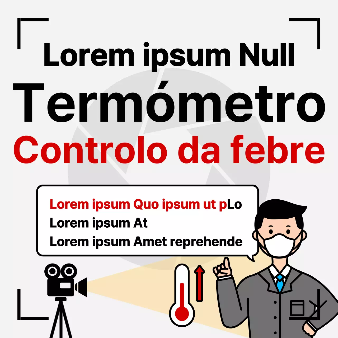 Guia de controlo da febre da câmara térmica COVID-19 da Black bold