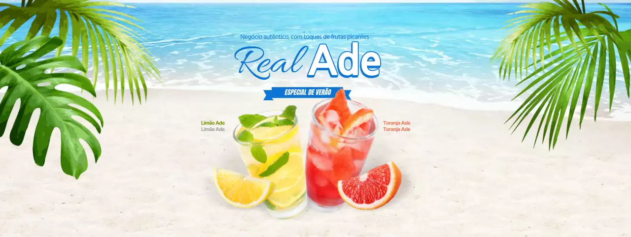 Uma bebida de verão refrescante inspirada na praia