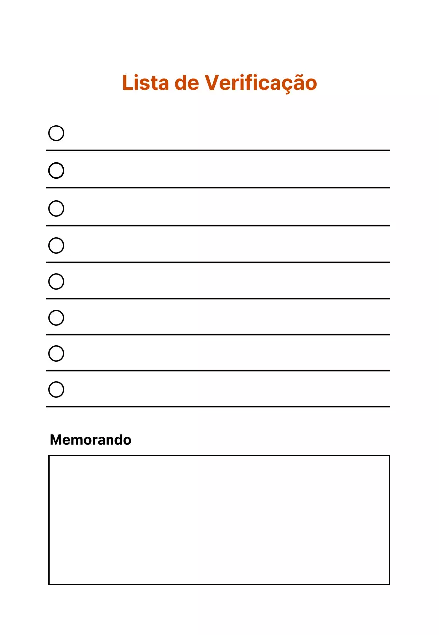 Lista de controlo simples da linha branca