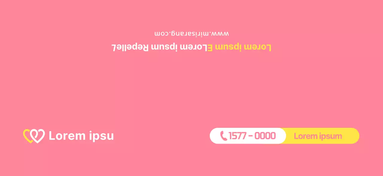 Rosa coral e simples para promover a Mirisarang Seguros