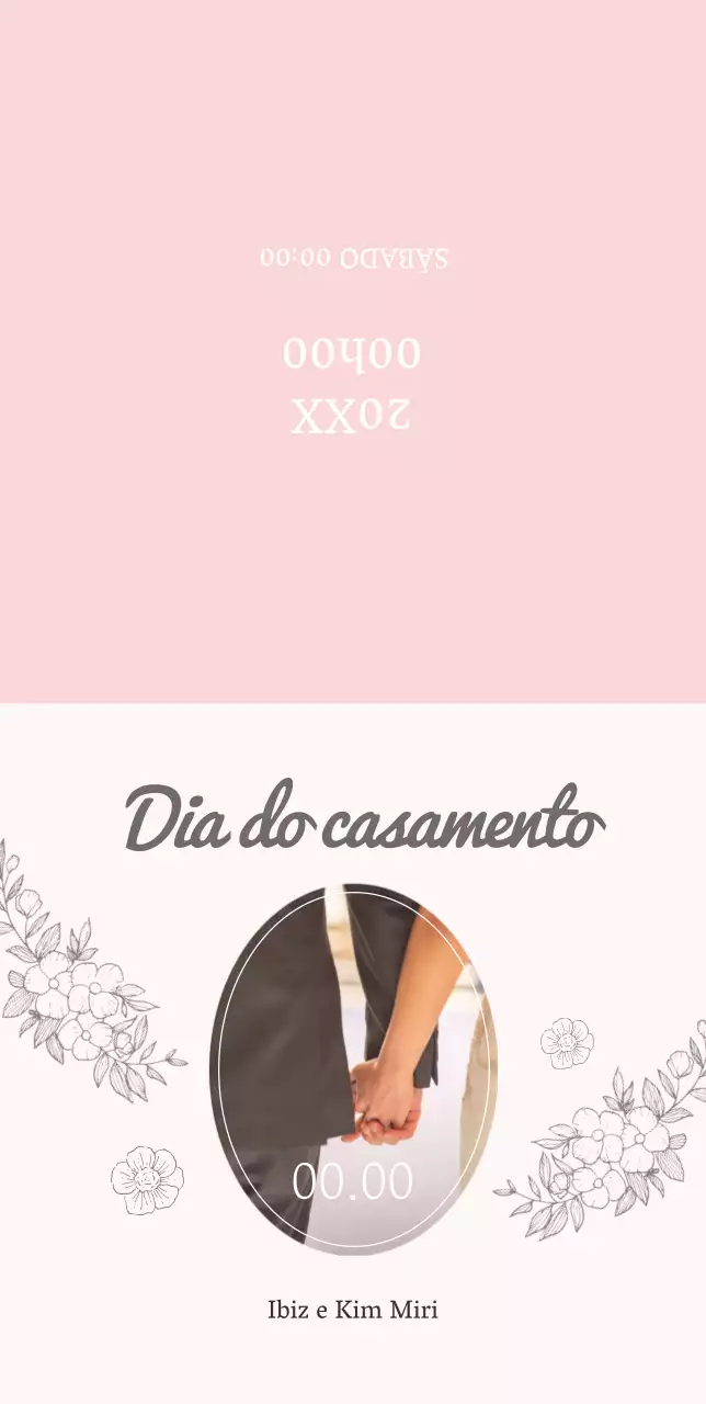 Convite de casamento elegante e com classe com um fundo cor-de-rosa